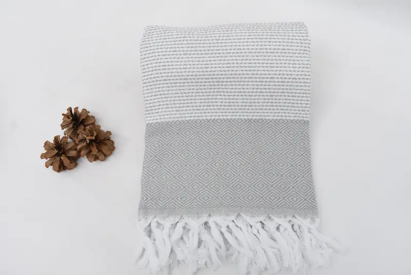 Hammam towel, Holiday Towel, Gifts For Him, Valentines Day Gift For Her, Sand-resistant towel, 70x40 Cotton Diamond Towel, Engagement Gift - 8