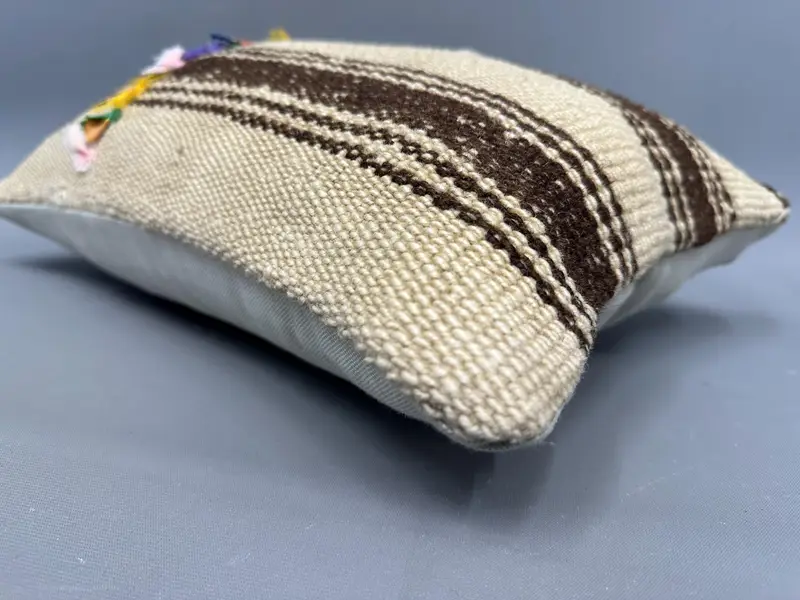 Decorative Cushion, 12x20 Beige Pillow Cover, Antique Pillows, Pillow for Sofa, Vintage Kilim Pillow Cushion, Kilim Pillow Cover, Pillow Cover - 6