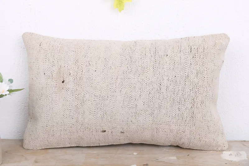 Kilim Pillow Cover, Antique Pillows, Pet Pillow Sham, Cushion Cover, 12x20 White Cushion Case, Turkish Kilim Pillow, Sofa Pillow Sham - 2