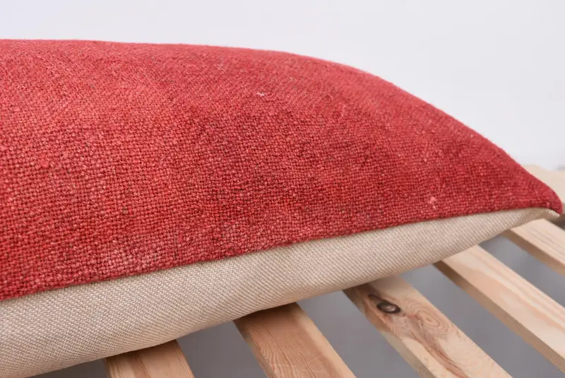 Cushion Case, Authentic Cushion, Turkish Kilim Pillow, Outdoor Cushion Cover, 12x36 Red Pillow Cover, Kilim Pillow, Pillow for Sofa - 7