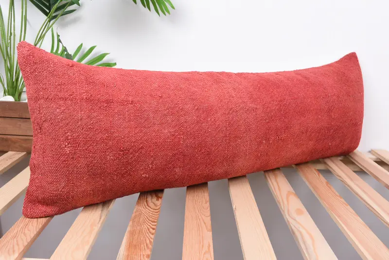 Cushion Case, Authentic Cushion, Turkish Kilim Pillow, Outdoor Cushion Cover, 12x36 Red Pillow Cover, Kilim Pillow, Pillow for Sofa - 4
