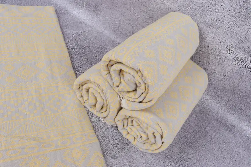 Handmade Gift, Organic Cotton Towel, Luxury Beach Towel, Memorial Gift, 68x36 Cotton Geometric Towel, Quick-dry towel, Wedding Gift, Guest Towel - 8