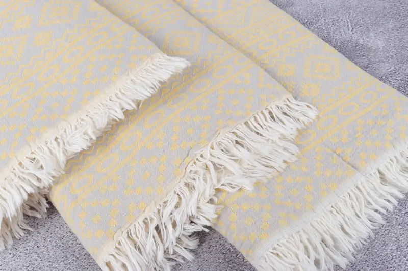 Handmade Gift, Organic Cotton Towel, Luxury Beach Towel, Memorial Gift, 68x36 Cotton Geometric Towel, Quick-dry towel, Wedding Gift, Guest Towel - 5