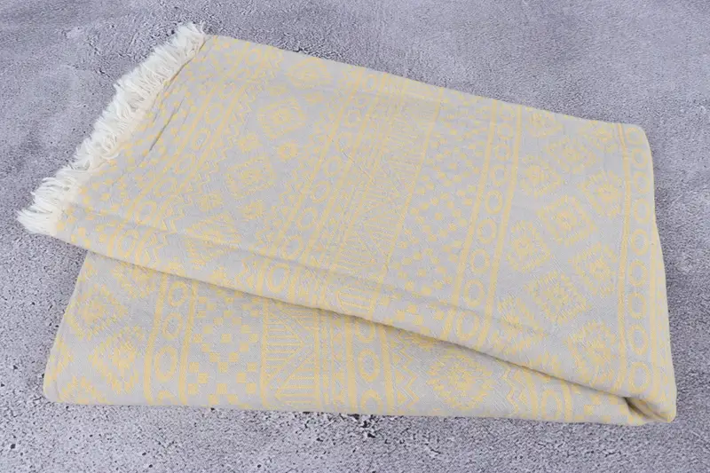 Handmade Gift, Organic Cotton Towel, Luxury Beach Towel, Memorial Gift, 68x36 Cotton Geometric Towel, Quick-dry towel, Wedding Gift, Guest Towel - 6