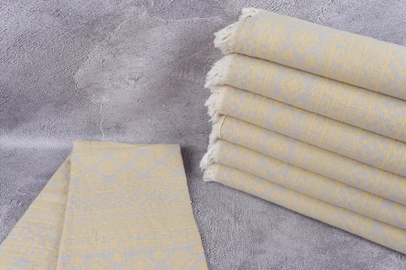 Handmade Gift, Organic Cotton Towel, Luxury Beach Towel, Memorial Gift, 68x36 Cotton Geometric Towel, Quick-dry towel, Wedding Gift, Guest Towel - 2