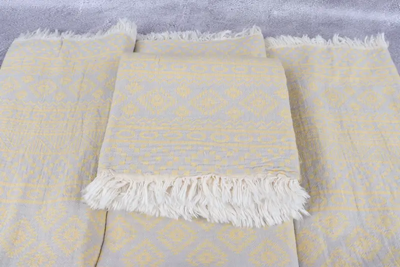 Handmade Gift, Organic Cotton Towel, Luxury Beach Towel, Memorial Gift, 68x36 Cotton Geometric Towel, Quick-dry towel, Wedding Gift, Guest Towel - 4