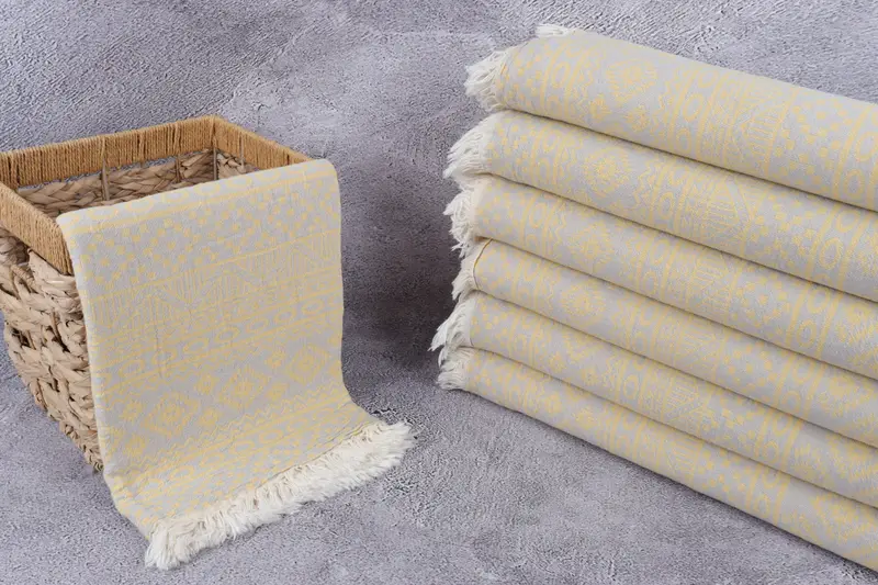 Handmade Gift, Organic Cotton Towel, Luxury Beach Towel, Memorial Gift, 68x36 Cotton Geometric Towel, Quick-dry towel, Wedding Gift, Guest Towel - 3