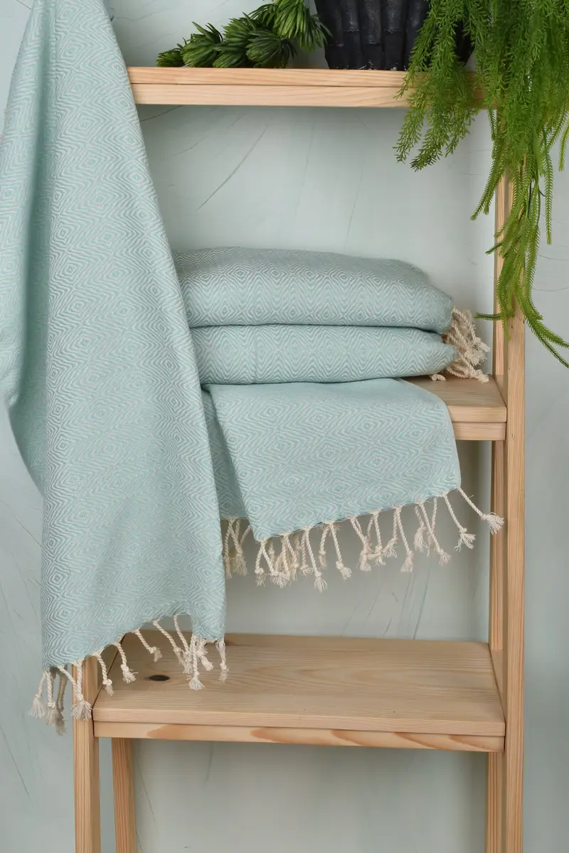 36x18 Cotton Zigzag Diamond Towel, Embroidery Towel, Bridesmaid Gifts, Gift For Mom, Monogrammed Hand Towel, Bachelor Towel, Turkish Hand Towel - 6