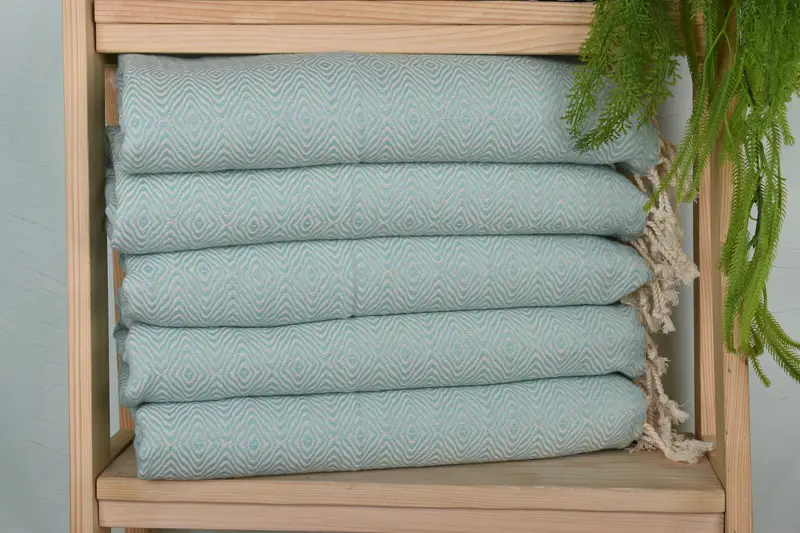 36x18 Cotton Zigzag Diamond Towel, Embroidery Towel, Bridesmaid Gifts, Gift For Mom, Monogrammed Hand Towel, Bachelor Towel, Turkish Hand Towel - 1