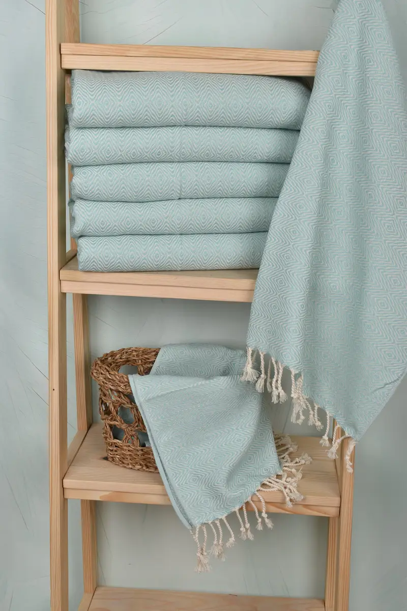 36x18 Cotton Zigzag Diamond Towel, Embroidery Towel, Bridesmaid Gifts, Gift For Mom, Monogrammed Hand Towel, Bachelor Towel, Turkish Hand Towel - 3