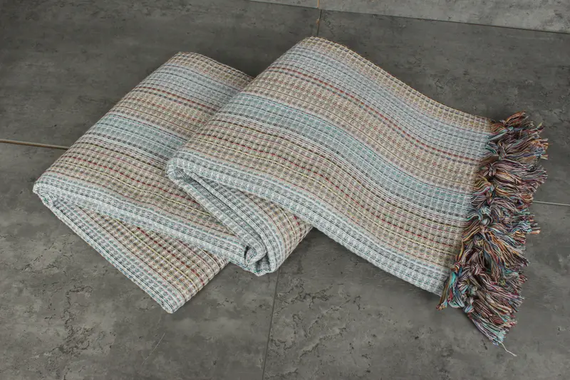 92x88 Cotton Geometric Towel, Boho Throw Blankets, Monogram Blanket, Bridal Shower Gifts, Best Wedding Gift, Organic Throw, Throw Blanket Couch - 5