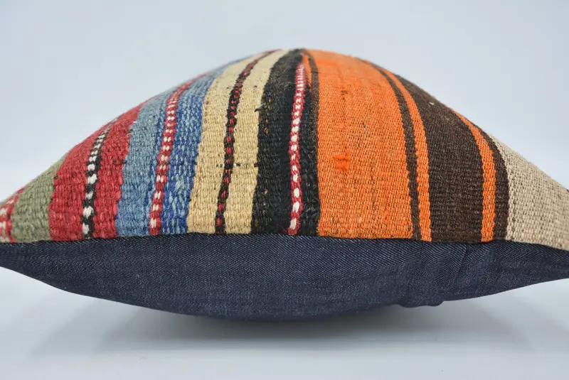 Vintage Kilim Throw Pillow, Vintage Pillow, 16x24 Orange Pillow Cover, Pastel Pillow Cover, Cozy Throw Cushion, Pillow Sham, Turkish Kilim Pillow - 5