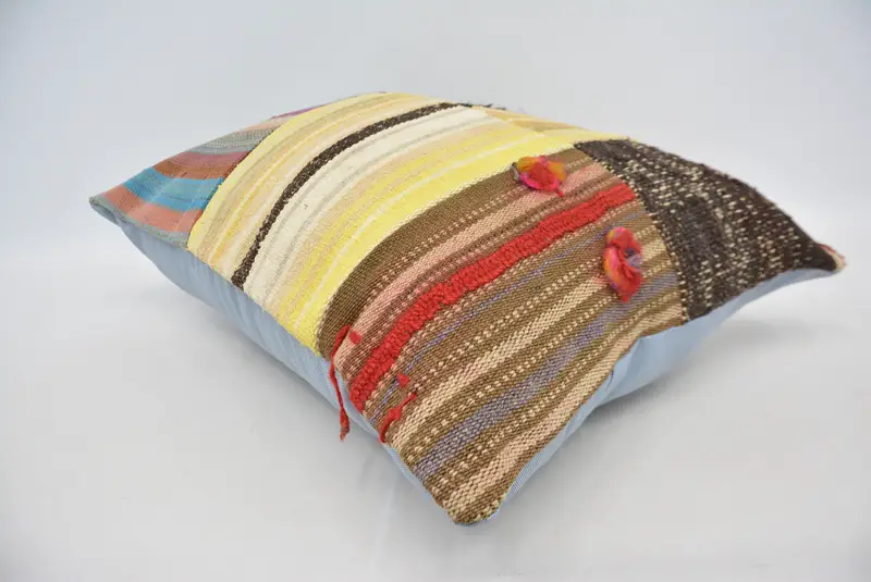 Yellow & Brown Geometric Pillow, 20x28 Inches Size Decorative Pillow - 6