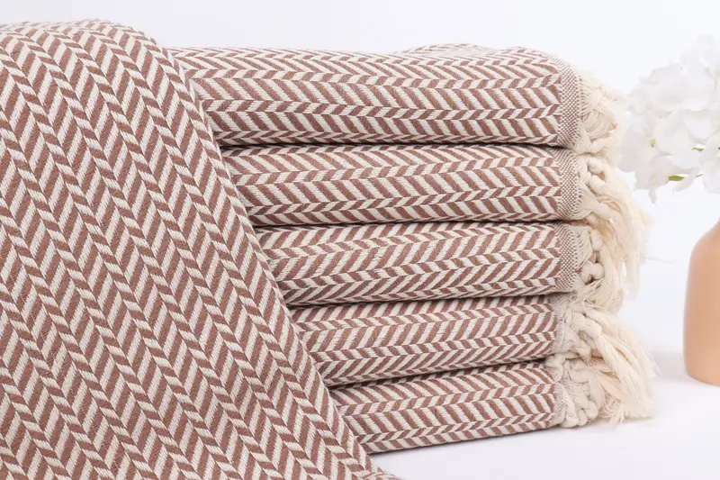 Gift For Her, Bachelorette Gifts, Turkish Towel Bulk, Thin and lightweight Turkish peshtemal, Family Gift, Custom Gift, 70x40 Cotton Chevron Towel - 1