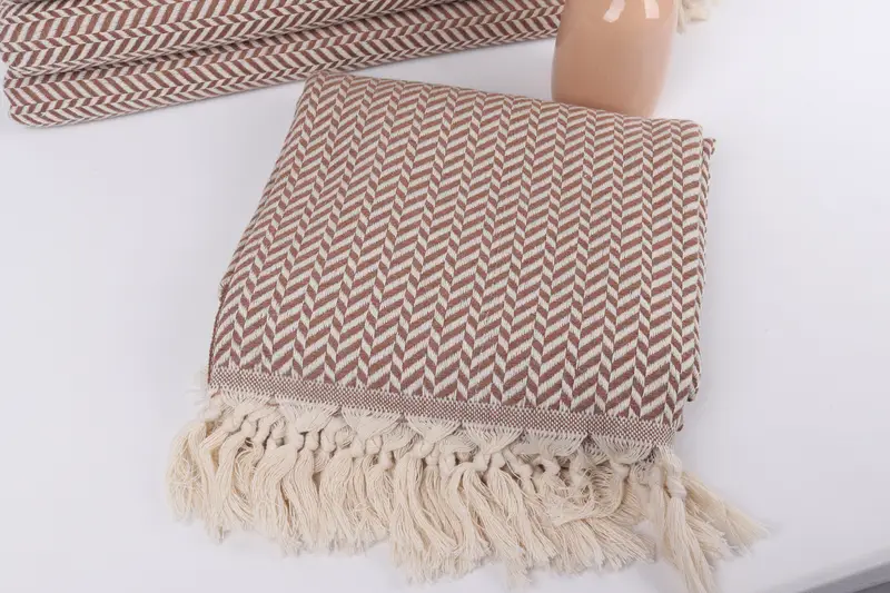 Gift For Her, Bachelorette Gifts, Turkish Towel Bulk, Thin and lightweight Turkish peshtemal, Family Gift, Custom Gift, 70x40 Cotton Chevron Towel - 5