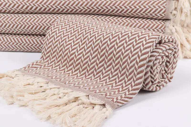 Gift For Her, Bachelorette Gifts, Turkish Towel Bulk, Thin and lightweight Turkish peshtemal, Family Gift, Custom Gift, 70x40 Cotton Chevron Towel - 4