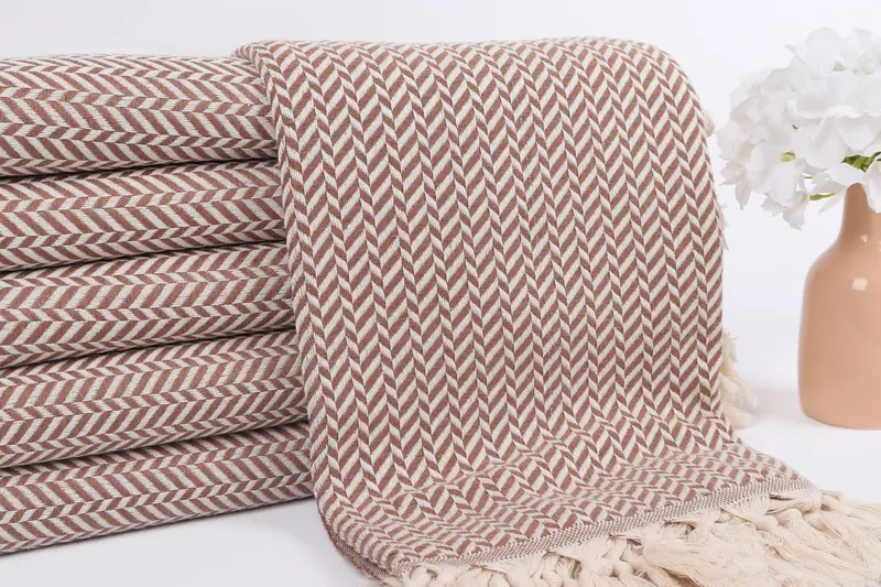 Gift For Her, Bachelorette Gifts, Turkish Towel Bulk, Thin and lightweight Turkish peshtemal, Family Gift, Custom Gift, 70x40 Cotton Chevron Towel - 2