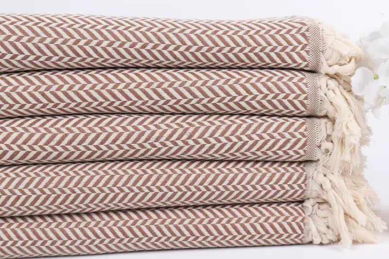 Gift For Her, Bachelorette Gifts, Turkish Towel Bulk, Thin and lightweight Turkish peshtemal, Family Gift, Custom Gift, 70x40 Cotton Chevron Towel - 3
