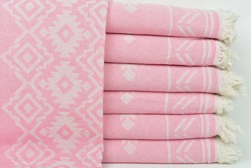 Housewarming Gift, Personalized Gifts, Turkish Towel Beach, Embroidery Towels, Organic Towel, 74x40 Cotton Geometric Towel, Girl Trip Party Favor - 2
