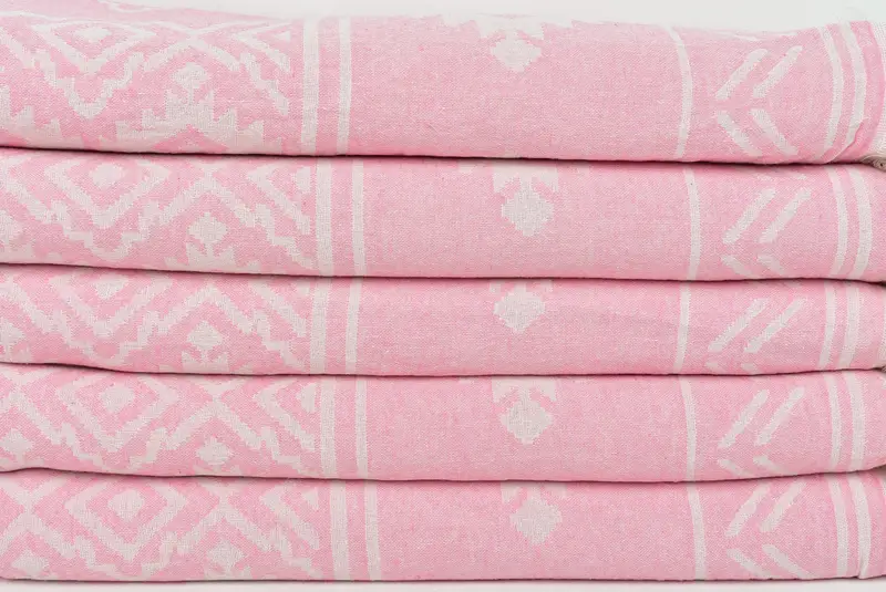 Housewarming Gift, Personalized Gifts, Turkish Towel Beach, Embroidery Towels, Organic Towel, 74x40 Cotton Geometric Towel, Girl Trip Party Favor - 3