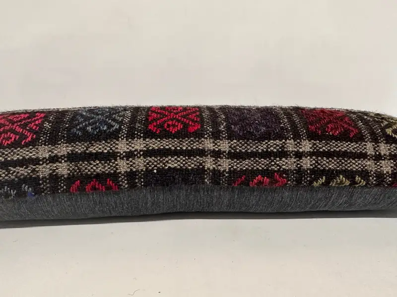 Cushion Case, Retro Throw Pillow Cover, Pillow for Couch, 12x36 Red Cushion, Bolster Throw Cushion Cover, Turkish Pillow, Kilim Pillow Cover - 5