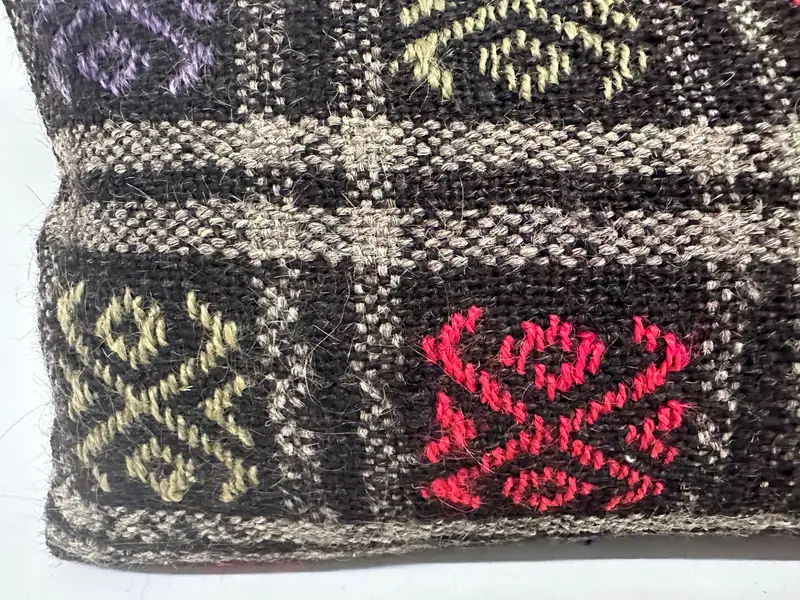 Cushion Case, Retro Throw Pillow Cover, Pillow for Couch, 12x36 Red Cushion, Bolster Throw Cushion Cover, Turkish Pillow, Kilim Pillow Cover - 4