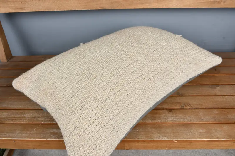 Ethnical Kilim Rug Pillow, 16x24 Beige Pillow Sham, Cushion Cover, Kilim Pillow, Vintage Kilim Throw Pillow - 2