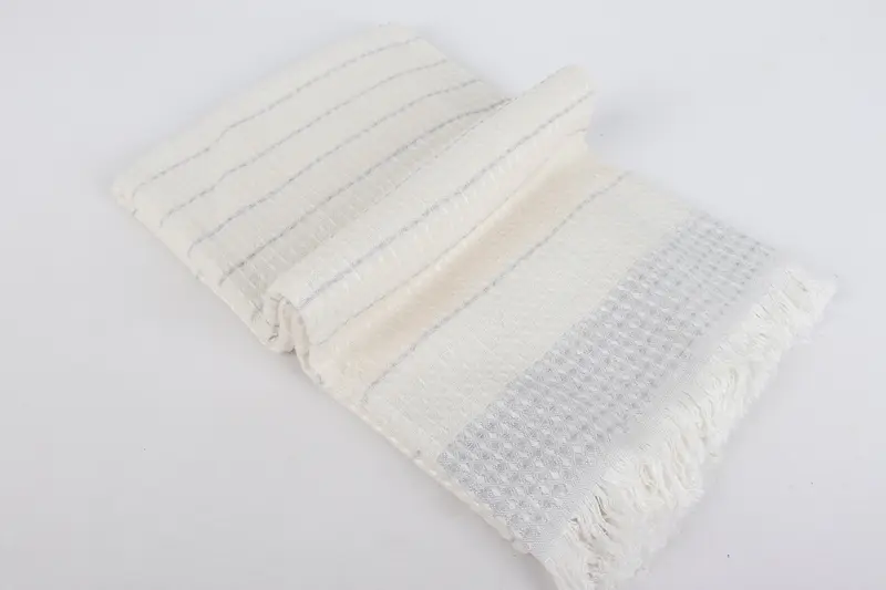 Turkish Towel USA, Organic Turkish towel, 70x40 Cotton Waffle Towel, Yoga Towel, Large Turkish Towel, Engagement Gift, Embroidered Turkish Towel - 6