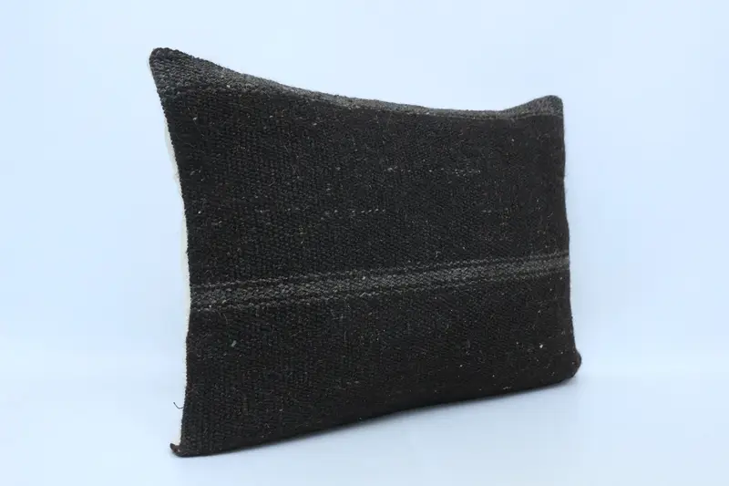 Cushion Cover, Customized Cushion Case, 20x28 Black Pillow, Accent Cushion Case, Gift Pillow, Handmade Kilim Cushion, Antique Pillows - 3
