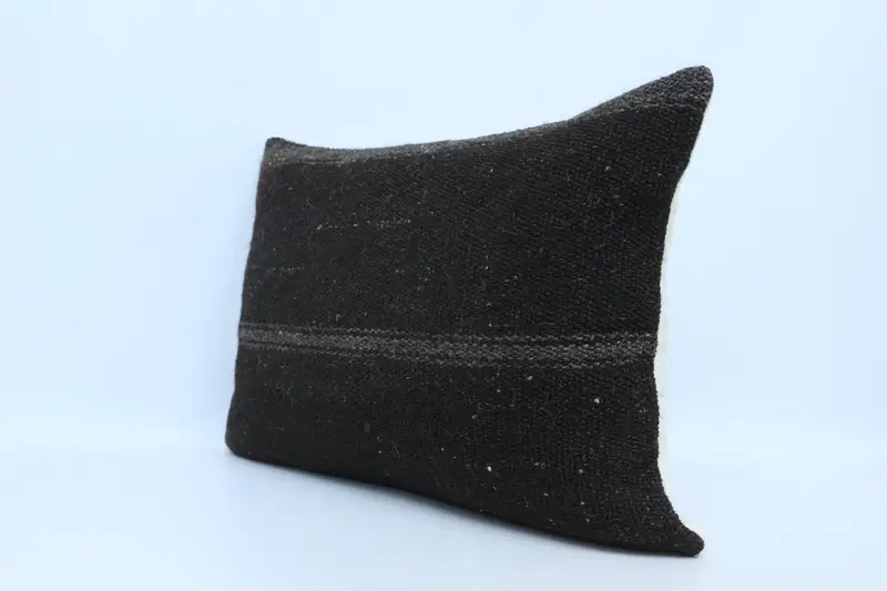 Cushion Cover, Customized Cushion Case, 20x28 Black Pillow, Accent Cushion Case, Gift Pillow, Handmade Kilim Cushion, Antique Pillows - 4