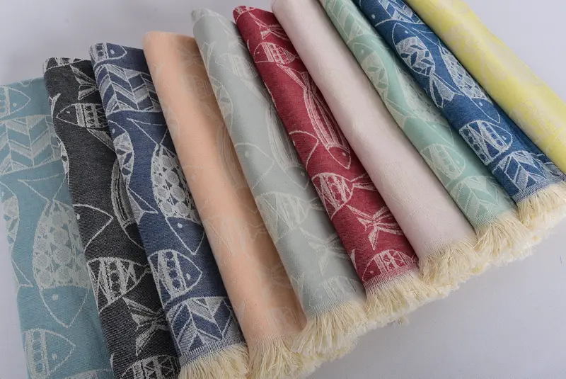 Bathroom Towels, Personalized Kitchen Towel, Personalized Gifts, Monogrammed Turkish Towel, 28x20 Cotton Fish Design Towel, House Warming Gift - 6