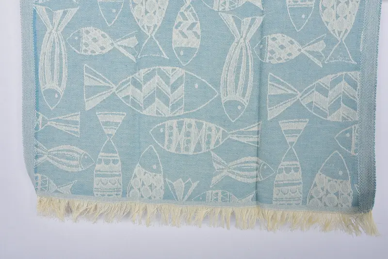 Bathroom Towels, Personalized Kitchen Towel, Personalized Gifts, Monogrammed Turkish Towel, 28x20 Cotton Fish Design Towel, House Warming Gift - 7