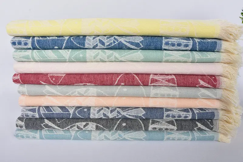 Bathroom Towels, Personalized Kitchen Towel, Personalized Gifts, Monogrammed Turkish Towel, 28x20 Cotton Fish Design Towel, House Warming Gift - 2