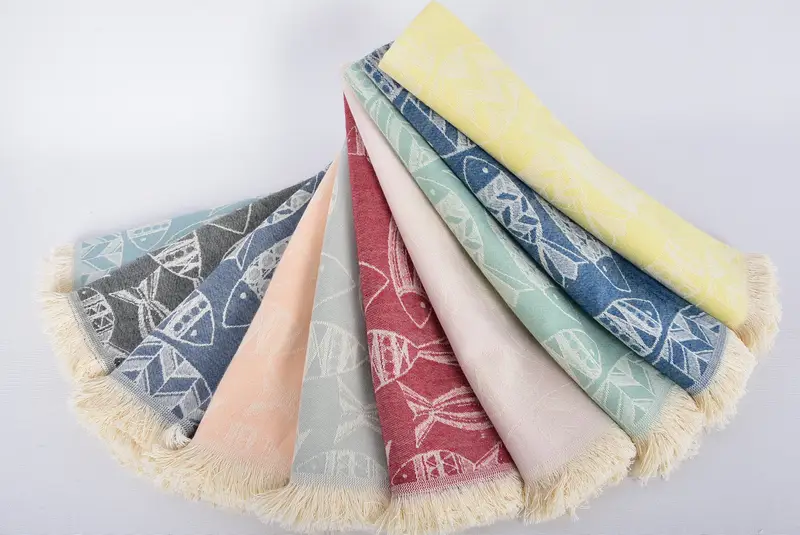 Bathroom Towels, Personalized Kitchen Towel, Personalized Gifts, Monogrammed Turkish Towel, 28x20 Cotton Fish Design Towel, House Warming Gift - 4