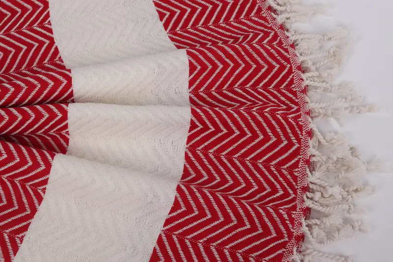 Bridesmaid Gifts Personalized, 70x40 Cotton Zig zag Towel, Handmade Gift, Turkish fouta towel for outdoor use, Organic towel, Best Beach Towel - 8