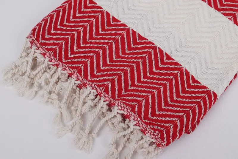 Bridesmaid Gifts Personalized, 70x40 Cotton Zig zag Towel, Handmade Gift, Turkish fouta towel for outdoor use, Organic towel, Best Beach Towel - 7