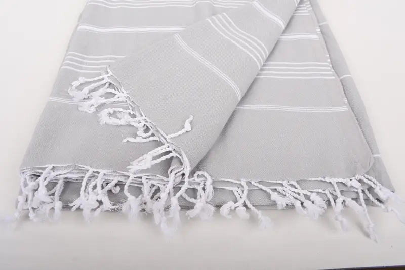 Woven Blanket, Decorative Blanket, 88x60 Cotton Striped Towel, Valentines Gift, Bedspread, Turkish Throw Blanket, Beach Theme Wedding Gift - 8