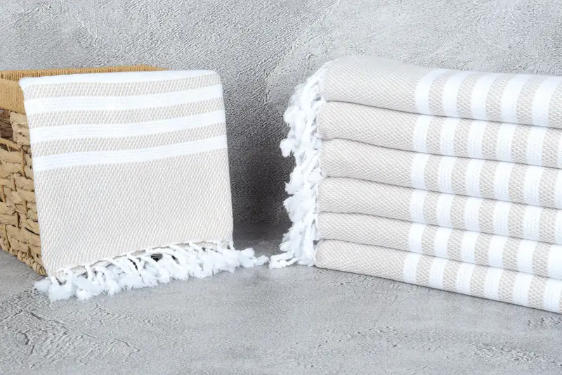 Beach Towel Bulk, Peshtemal, 68x40 Cotton Striped Towel, Embroidered Beach Towel, Personalized Beach Towel, Turkish beach towel, Custom Bath Towel - 3