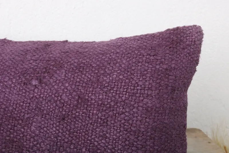 Kilim Pillow Cover, Authentic Pillow, Kilim Pillow, Personalized Gift Pillow Pillow Sham, Throw Kilim Pillow, 12x24 Purple Pillow, Pillow - 5