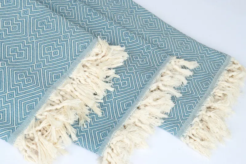 Bridal Shower Gift, Boho Throw Blankets, 92x80 Cotton Diamond Towel, Housewarming Gift, Wedding Gift For Bride, Wedding Gift Customized Blanket - 6