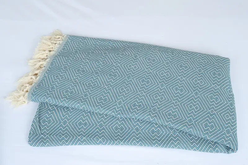 Bridal Shower Gift, Boho Throw Blankets, 92x80 Cotton Diamond Towel, Housewarming Gift, Wedding Gift For Bride, Wedding Gift Customized Blanket - 7