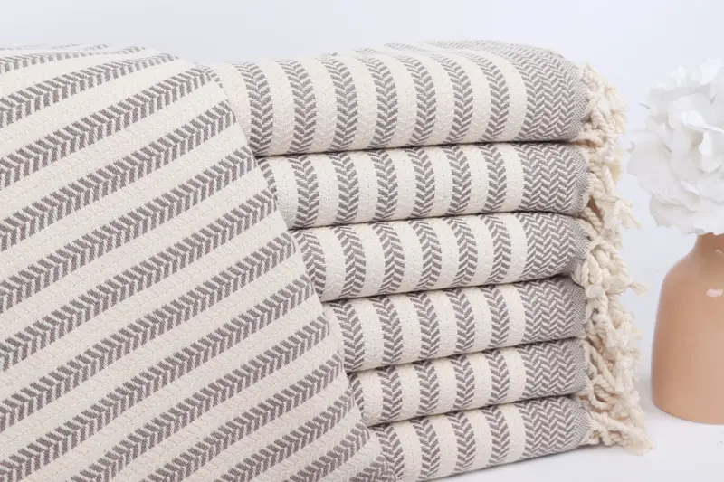 70x40 Cotton Chevron Towel, Hammam towel, Turkish Towel Monogram, Organic Turkish towel, Luxury Beach Towel, Housewarming Gift, Customized Towels - 1