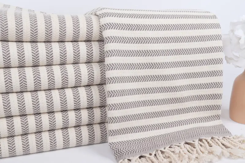 70x40 Cotton Chevron Towel, Hammam towel, Turkish Towel Monogram, Organic Turkish towel, Luxury Beach Towel, Housewarming Gift, Customized Towels - 2