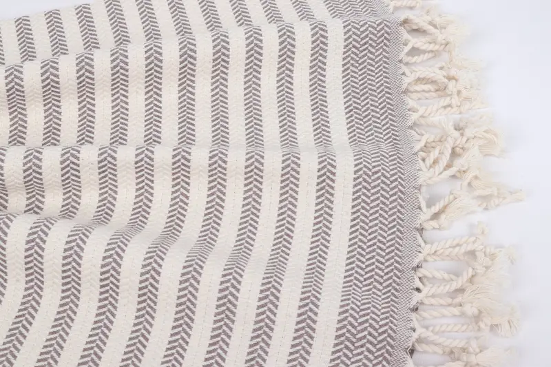 70x40 Cotton Chevron Towel, Hammam towel, Turkish Towel Monogram, Organic Turkish towel, Luxury Beach Towel, Housewarming Gift, Customized Towels - 8