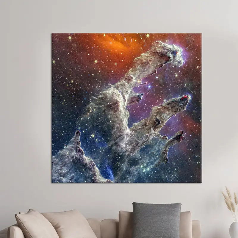 Yıldız Kanvas: Yaratılışın Sütunları Baskılı Kanvas Tablo