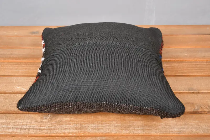 Ethnic Cushion, Cushion, Vintage Kilim Throw Pillow, 12x12 Brown Cushion Cover, Turkish Pillow, Kilim Cushion Sham, Living Room Throw Cushion - 5