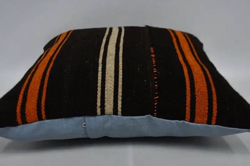 Kilim Pillow Cover, Cushion, 20x20 Brown Pillow Cover, Square Throw Cushion Case, Vintage Pillow, Gift Pillow, Turkish Rugs Pillow Cover - 6