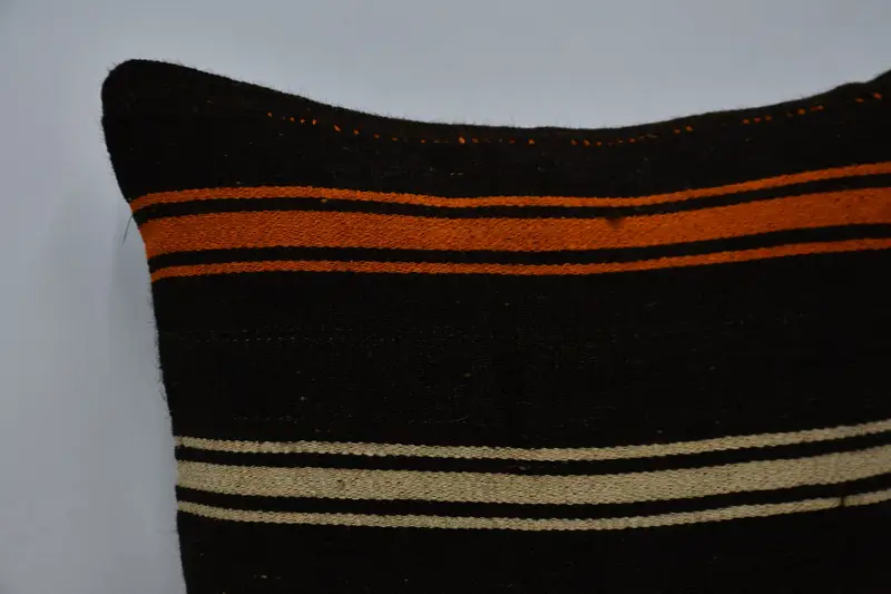 Kilim Pillow Cover, Cushion, 20x20 Brown Pillow Cover, Square Throw Cushion Case, Vintage Pillow, Gift Pillow, Turkish Rugs Pillow Cover - 2