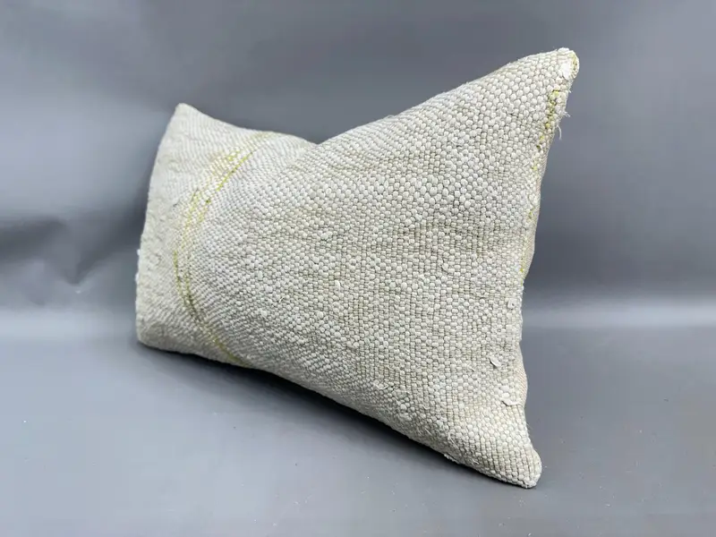 Outdoor Cushion, Pillow, Handmade Kilim Cushion, Pillow for Couch, Designer Throw Pillow, 12x20 Beige Pillow Case, Kilim Cushion Sham - 3