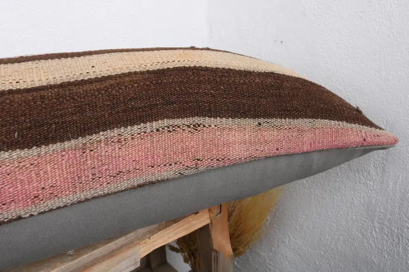 Traditional Cushion, Gift Pillow, 16x43 Brown Cushion, Cushion, Boho Pillow Sham Cover, Antique Pillows, Personalized Gift Pillow Cushion Case - 6
